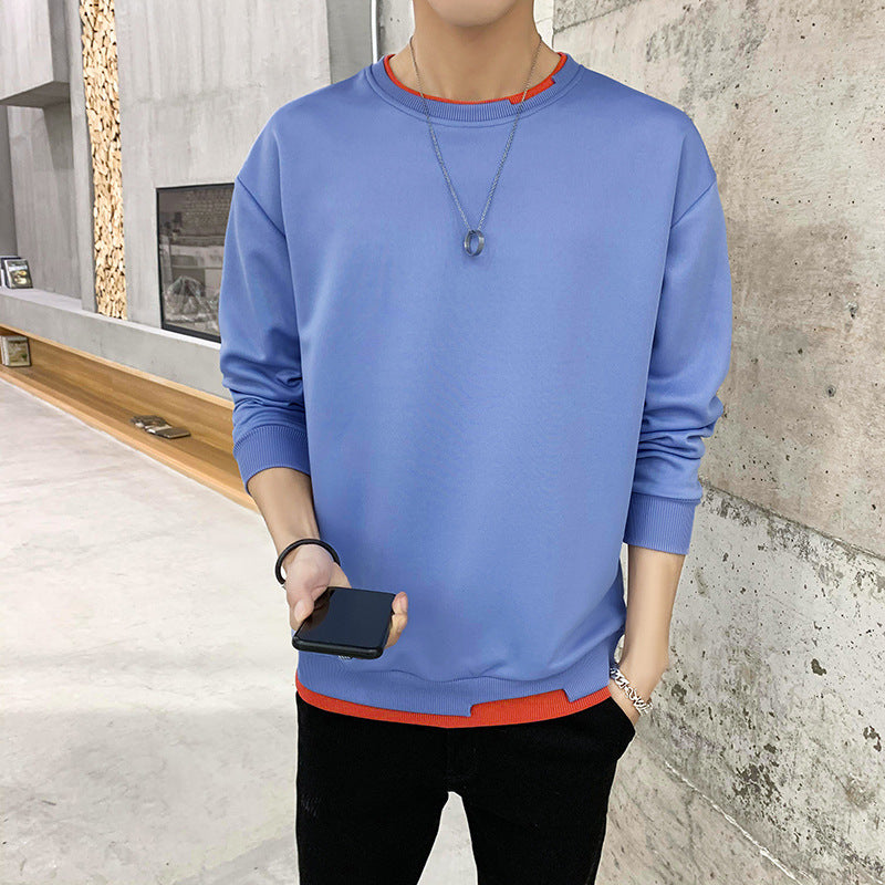 Herren lässiger Sweatshirt mit kontrastierendem Saum ModeGeist