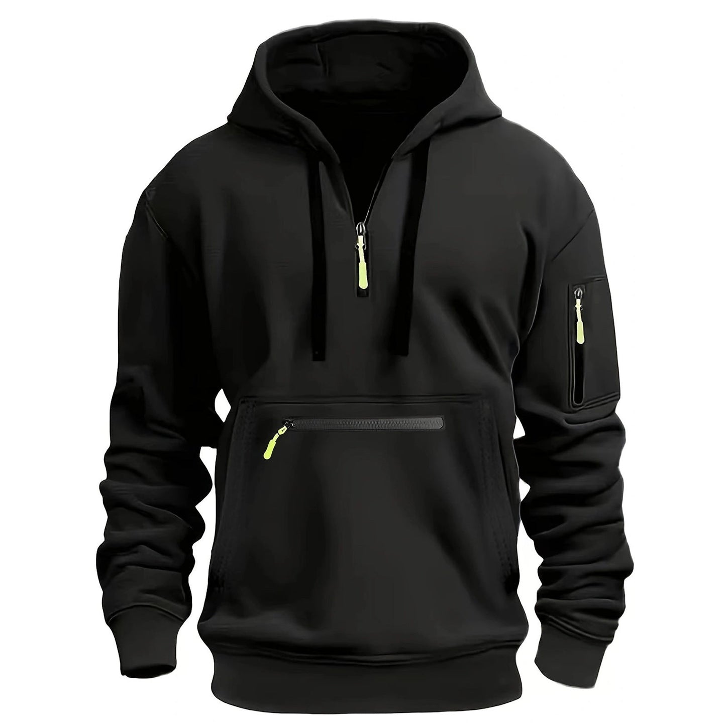 Herren praktischer Zip-Hoodie mit reflektierenden Details und verschiedenen Taschen ModeGeist
