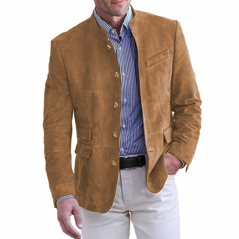 Herren eleganter Wildlederblazer mit modischen Akzenten ModeGeist