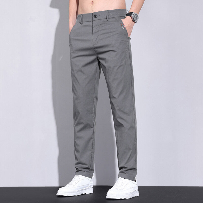Herren modische Chino-Hose mit elastischem Bund und praktischen Seitentaschen ModeGeist