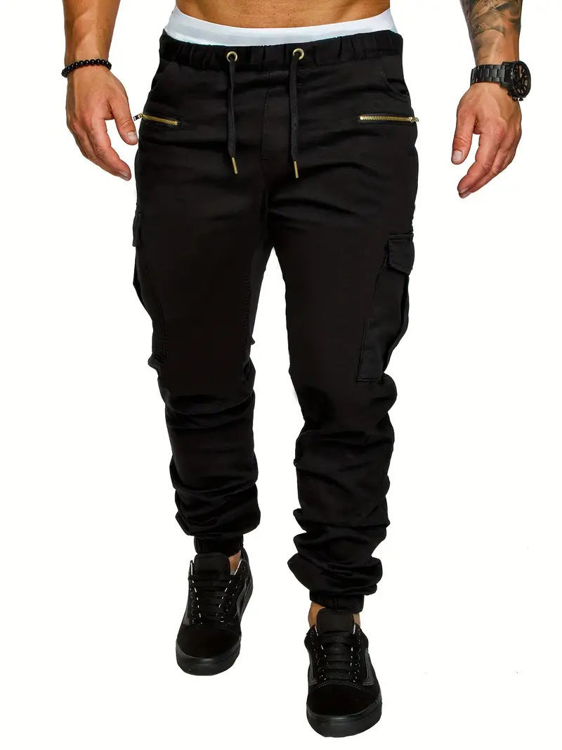 Herren Cargo-Jogginghose mit elastischem Bund und praktischen Reißverschlusstaschen ModeGeist