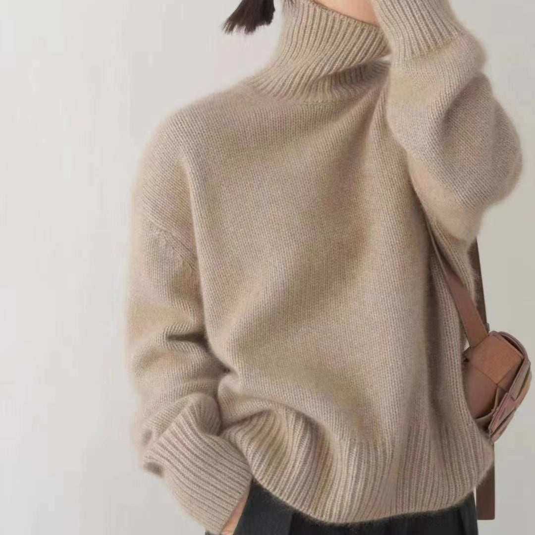 Damen Kuscheliger Rollkragenpullover aus hochwertigem Strick ModeGeist