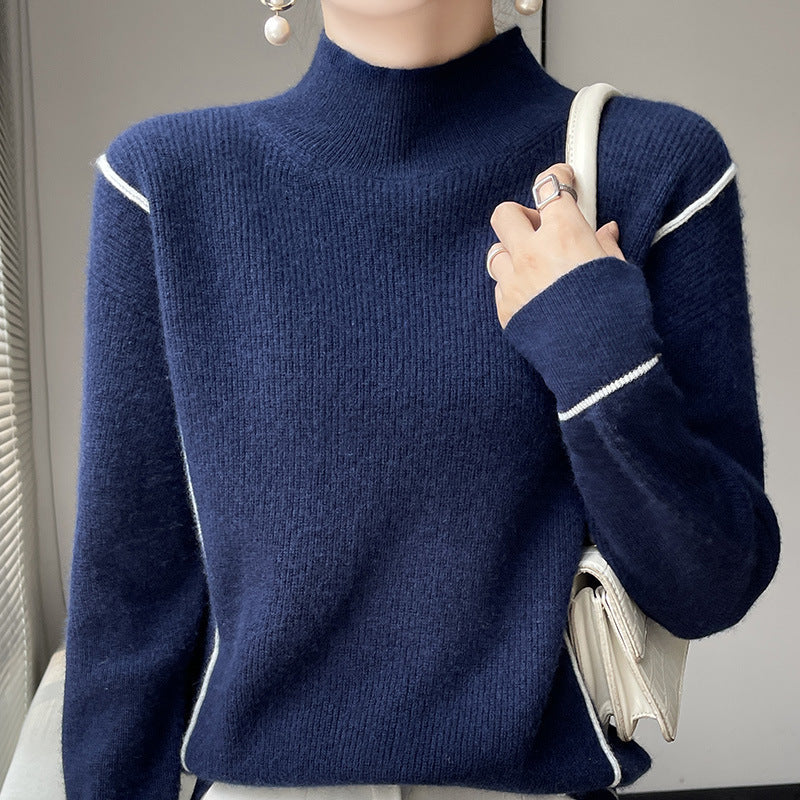 ModeGeist | Eleganter schlichter Rollkragenpullover