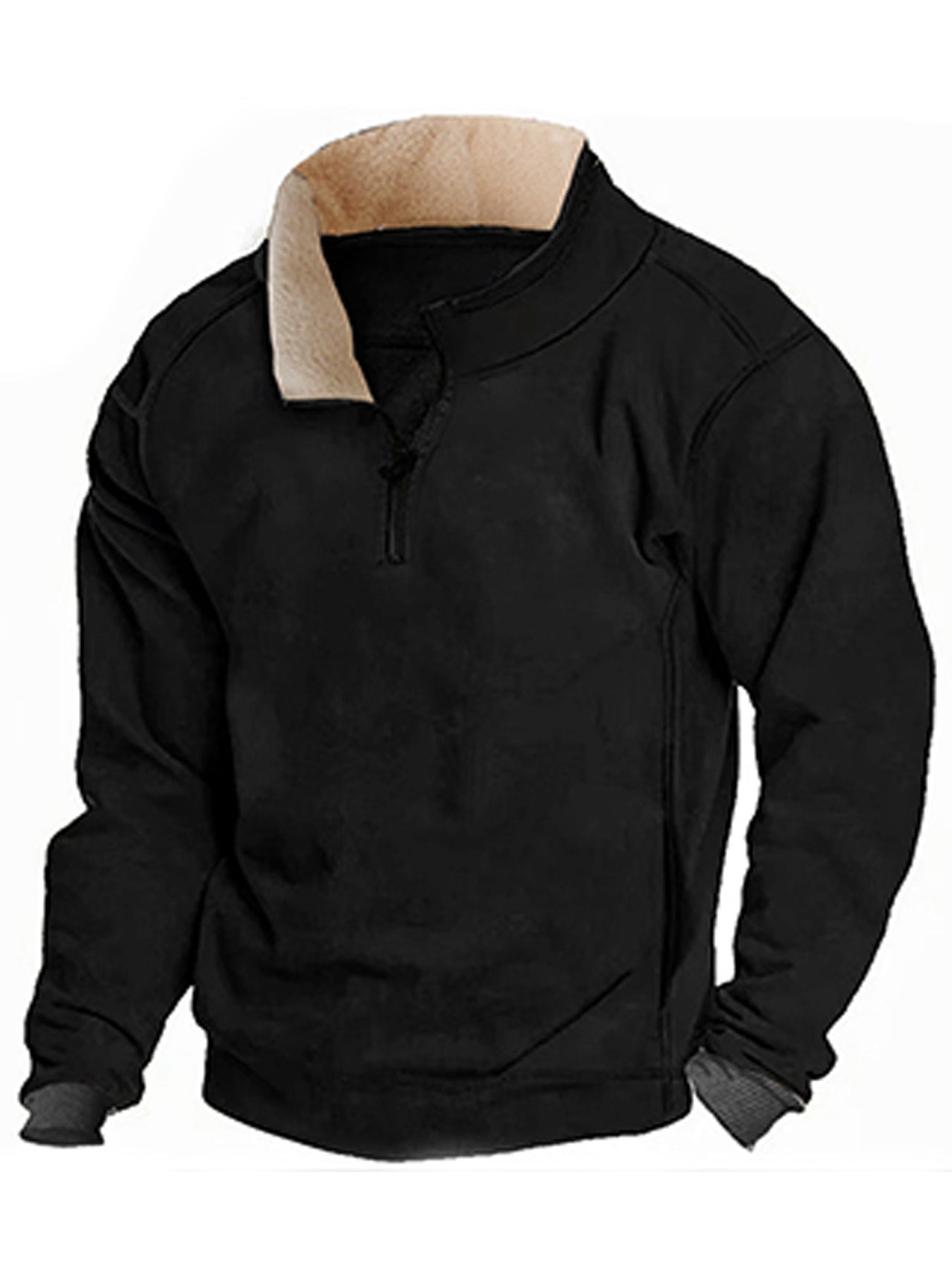 Herren Fleece Sweatshirt mit Stehkragen ModeGeist