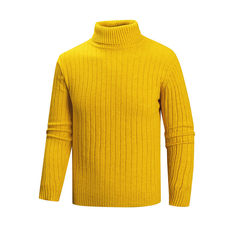 Herren eleganter Pullover mit hohem Kragen und feiner Rippenstruktur ModeGeist