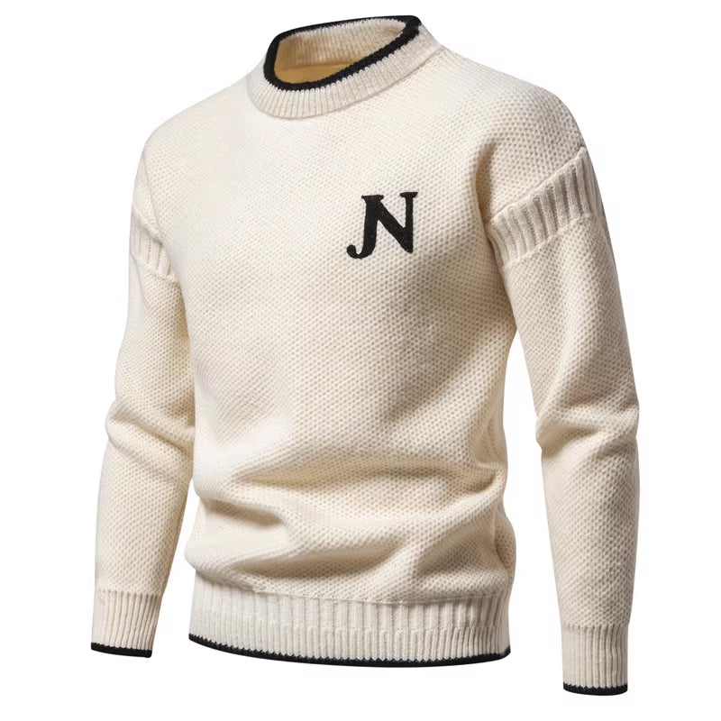 Herren Strukturierter Strickpullover mit Rundhalsausschnitt ModeGeist