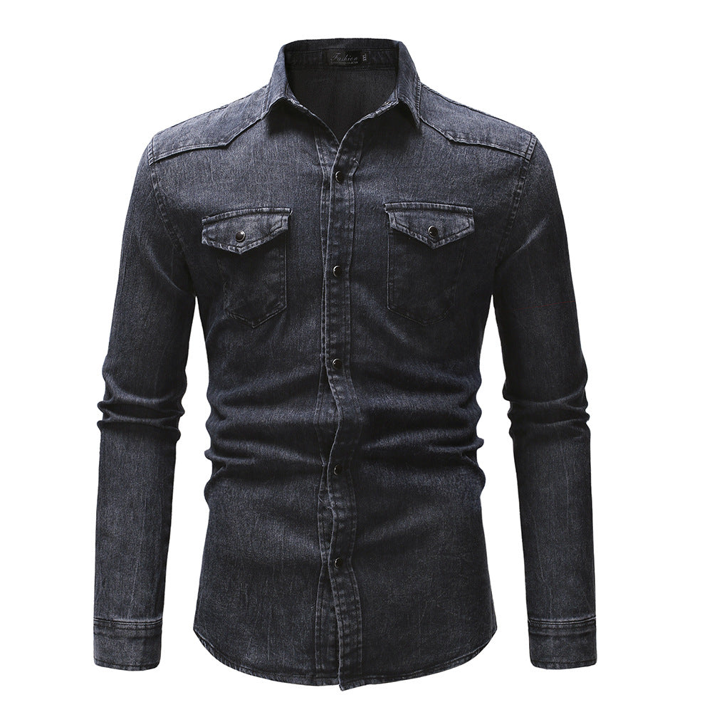Herren Jeanshemd mit modernen Details und praktischen Taschen ModeGeist