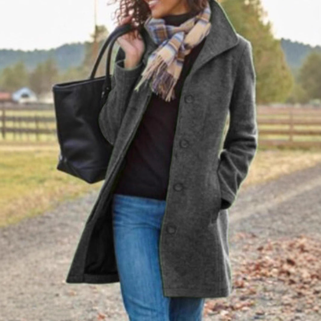 Damen eleganter Wollmantel ModeGeist