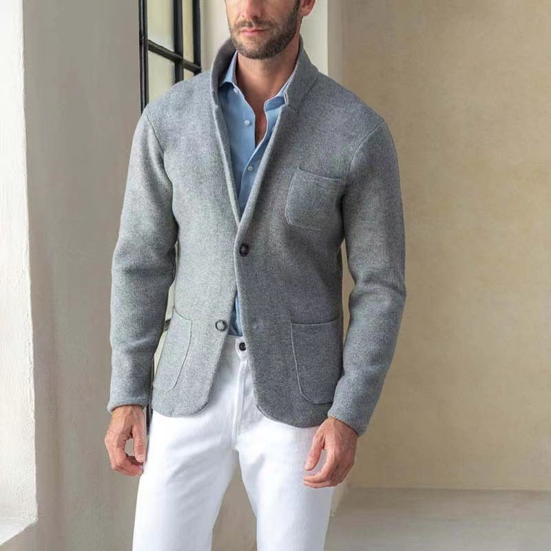 Herren Strickblazer mit eleganter Optik und praktischen Taschen ModeGeist