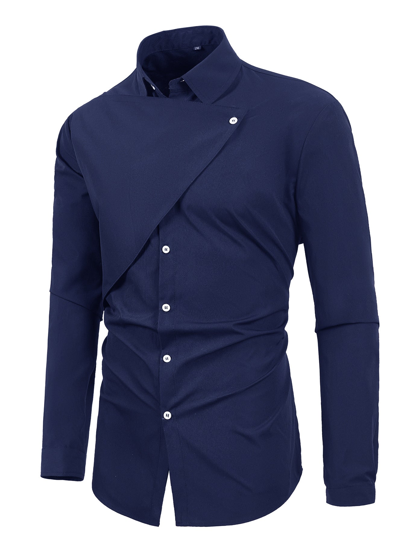 Herren Elegantes Kurzarmhemd mit asymmetrischem Design ModeGeist