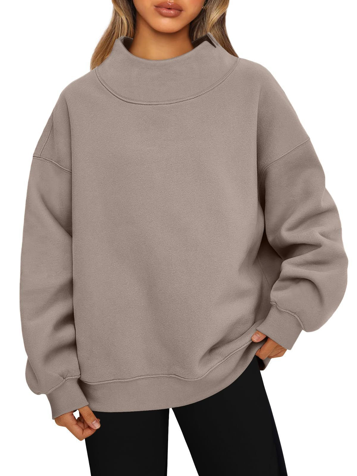 Damen Hochwertiger Stehkragen-Sweater ModeGeist