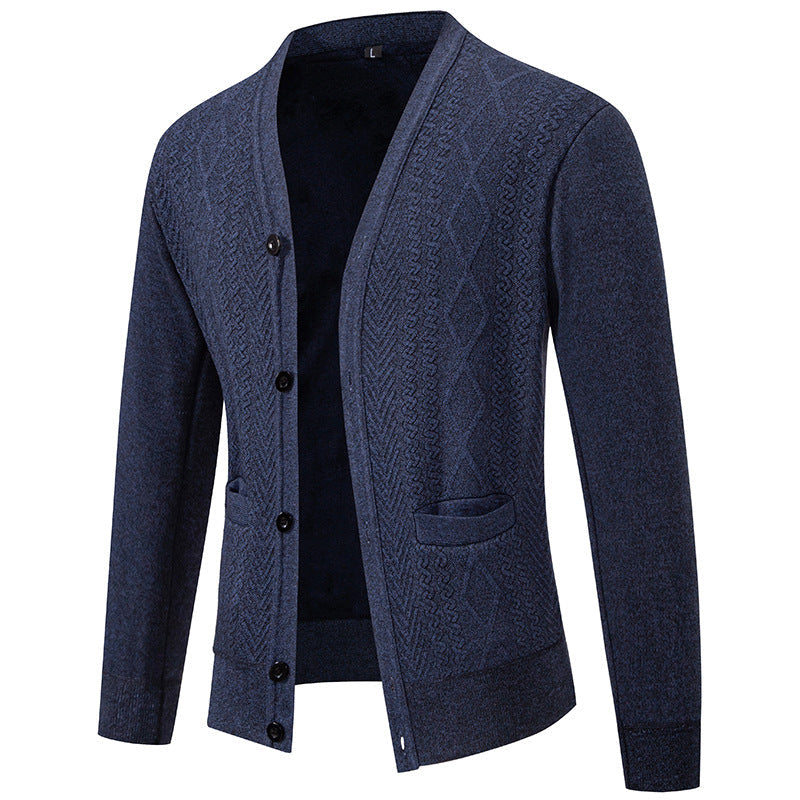 Herren Strickjacke mit strukturiertem Design und Knopfverschluss ModeGeist