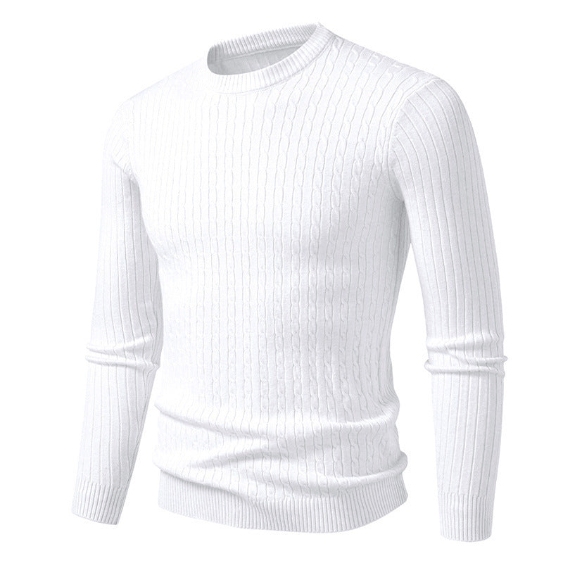 Herren Grobstrickpullover mit modernem Zopfmuster ModeGeist