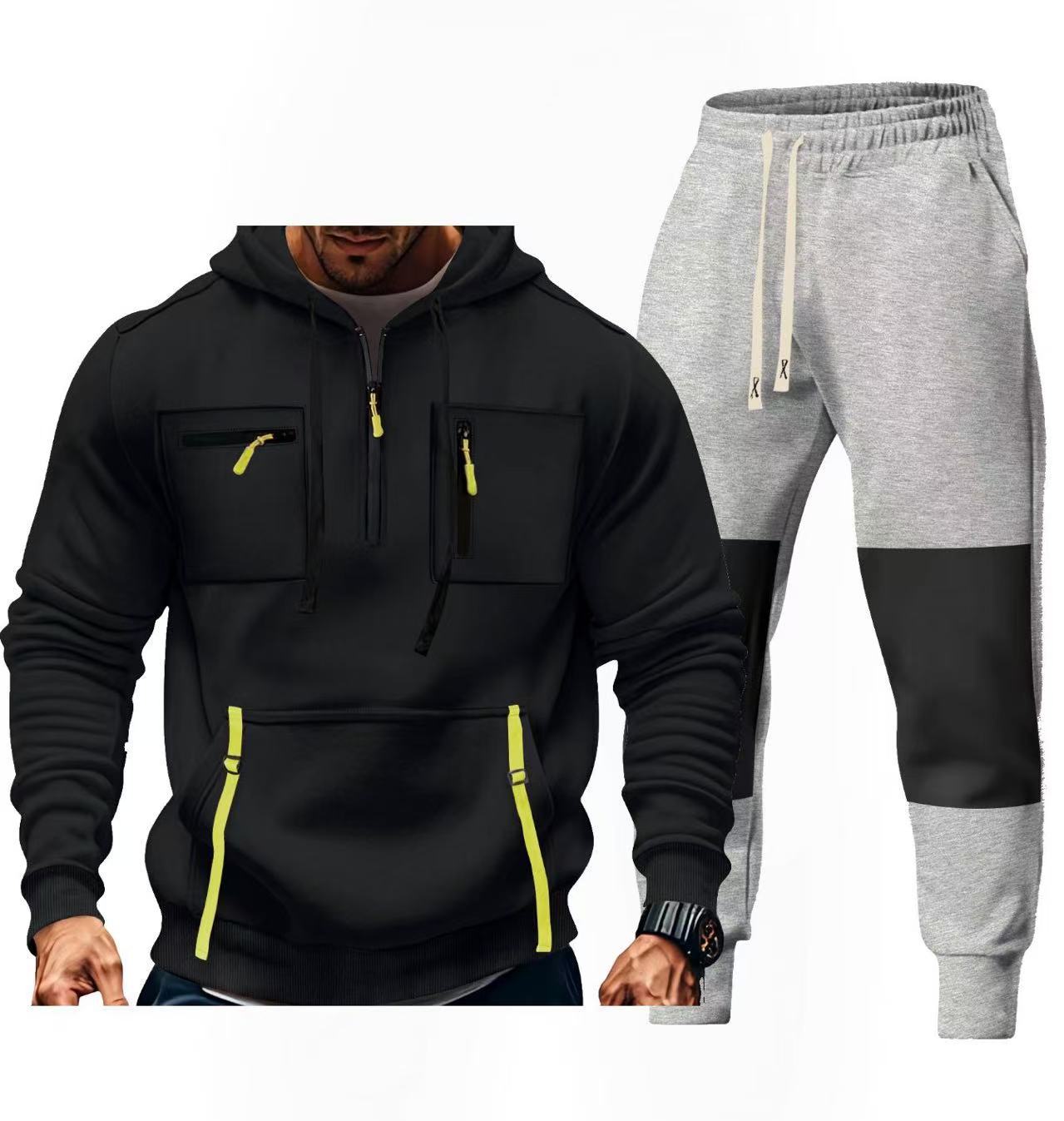 Herren Sportbekleidungsset mit funktionalen Taschen ModeGeist