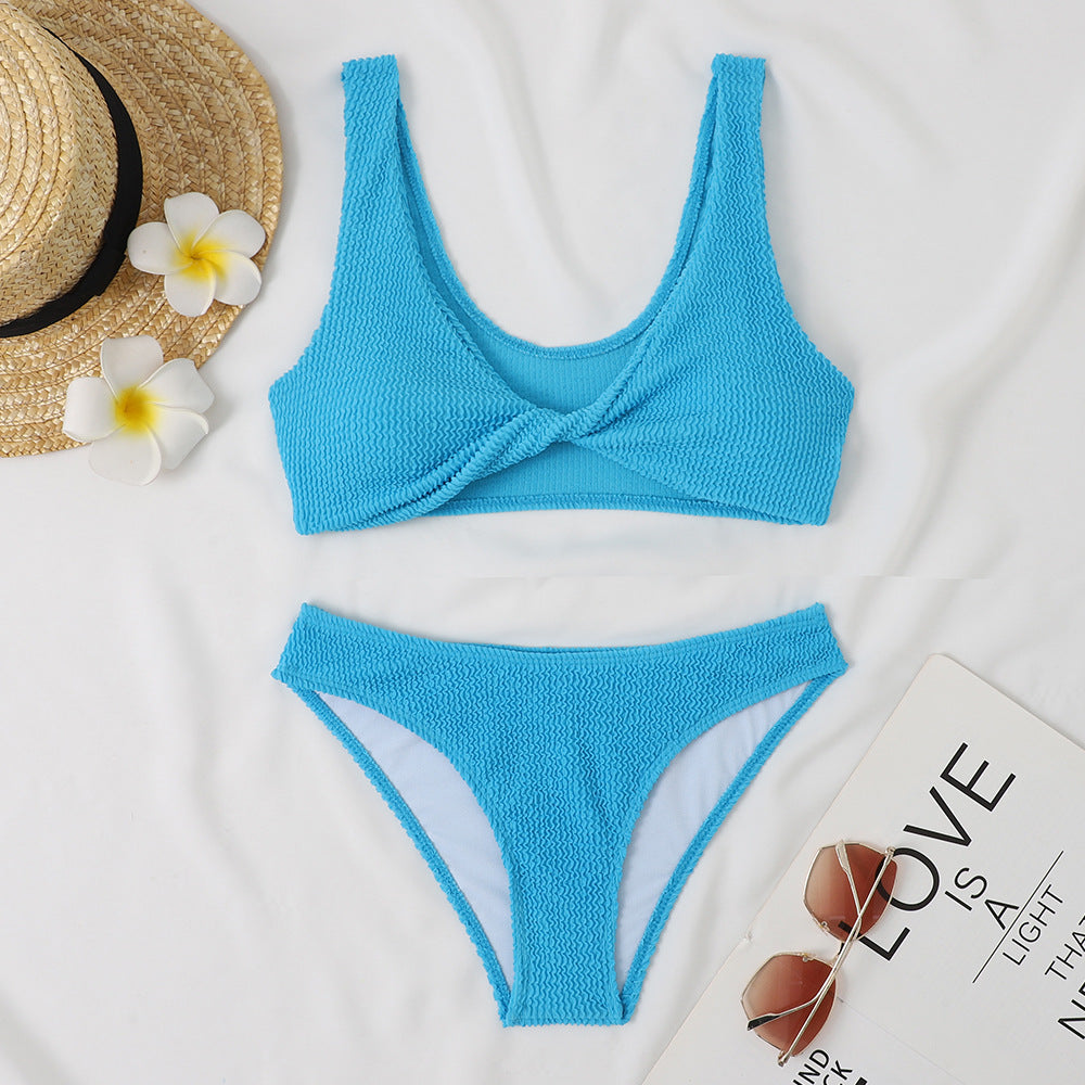 Modegeist Damen Bikini-Set mit geformtem Twist-Oberteil