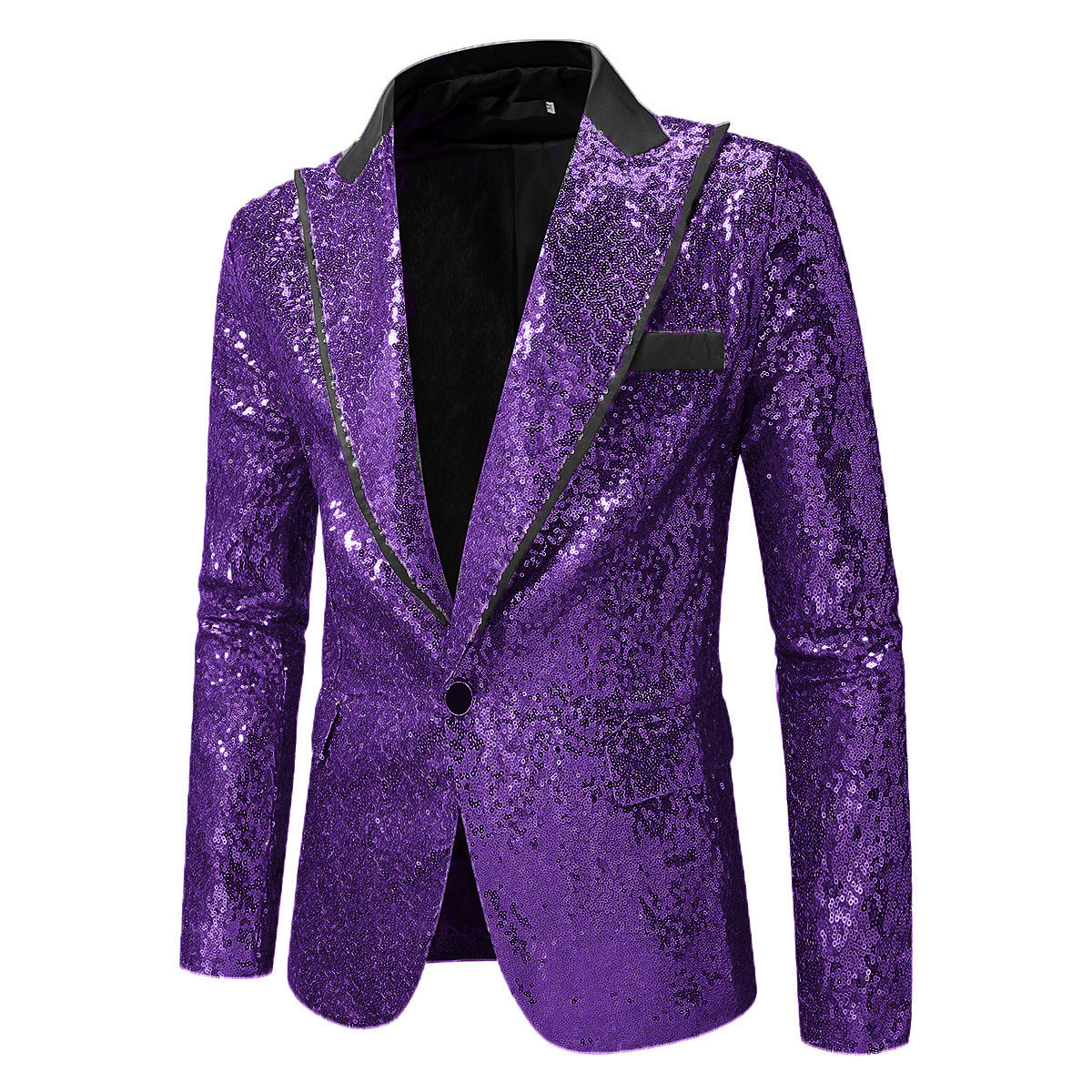 Herren Glitzernder Smokingblazer aus hochwertigem Satin ModeGeist
