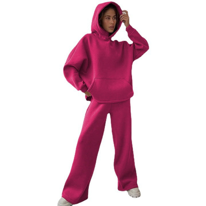 Damen lässiges und oversized Hoodie-Set mit weit geschnittenen Hosen ModeGeist