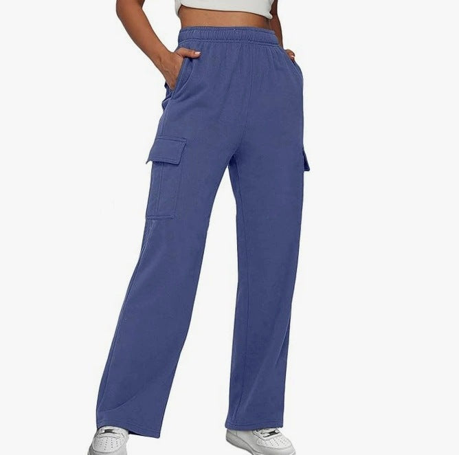 Damen Cargo-Hose mit weitem Bein und praktischen Seitentaschen ModeGeist