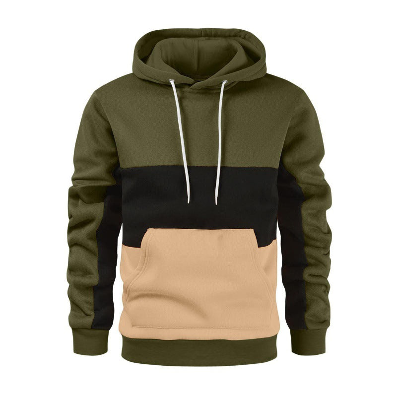 Herren sportlicher Kapuzenpullover mit kontrastierenden Farbblock-Design ModeGeist