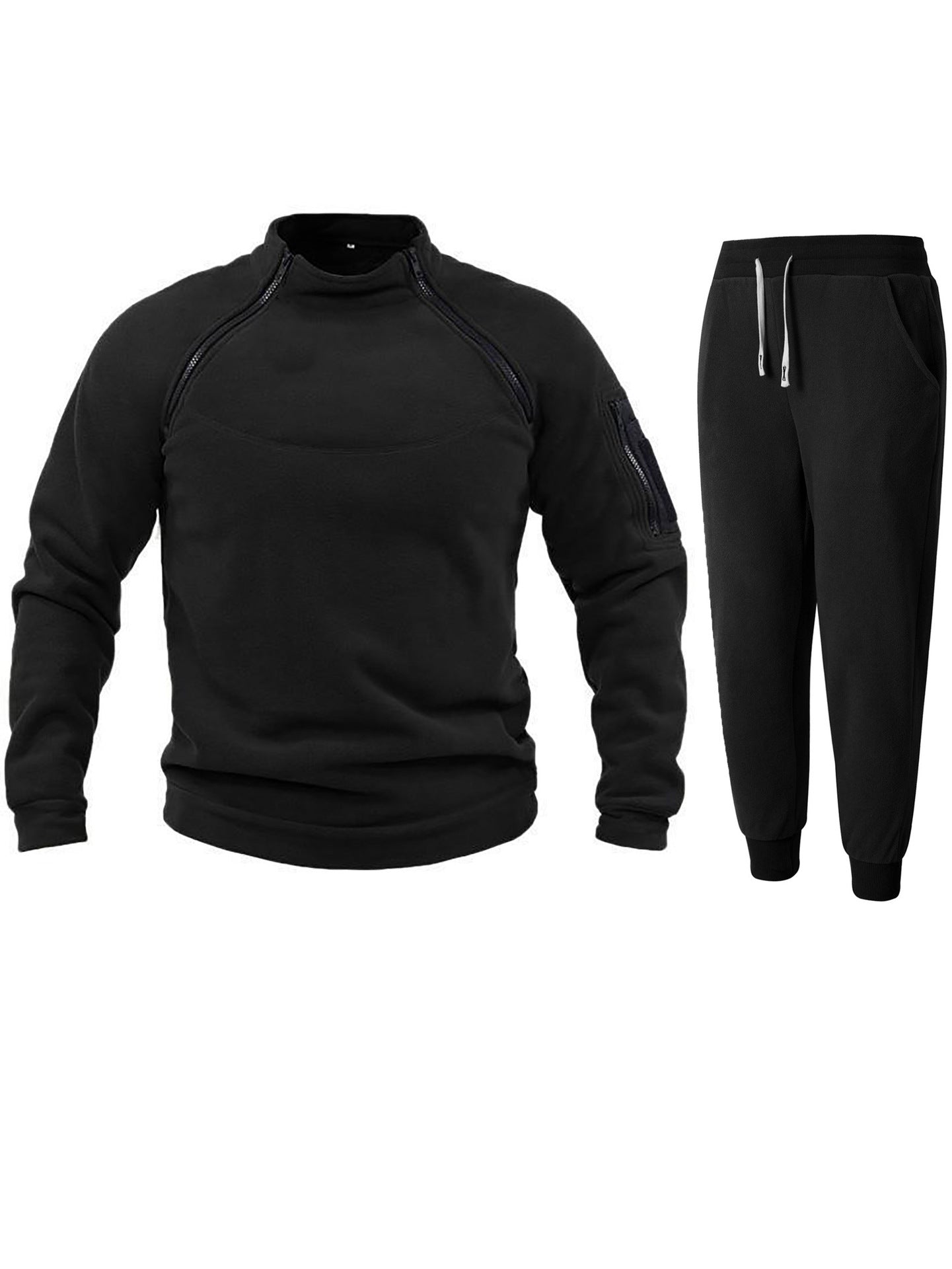 Herren Funktions-Fleecejacke mit elastischen Sporthosen ModeGeist