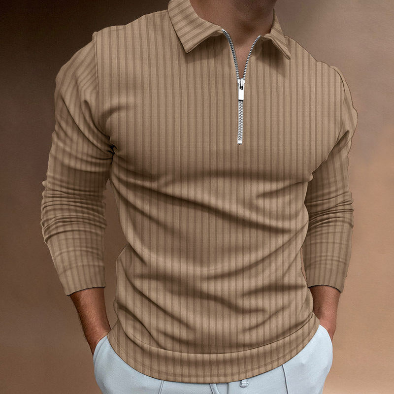 Herren modischer Poloshirt mit Reißverschluss ModeGeist
