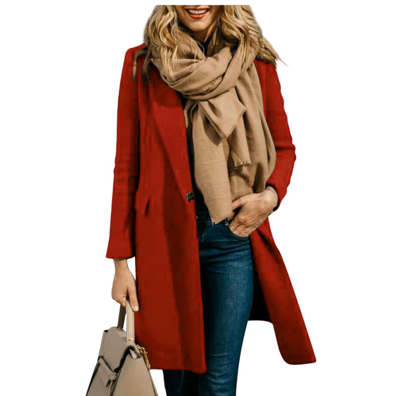 Damen eleganter Mantel mit körperbetontem Schnitt ModeGeist