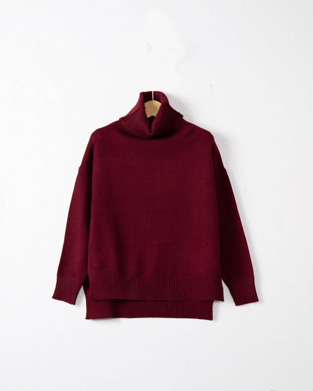 Damen legerer Rollkragenpullover mit praktischem Schnitt ModeGeist