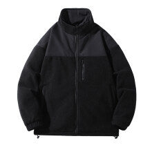 Herren Fleecejacke mit hohem Kragen und Reißverschlusstaschen ModeGeist