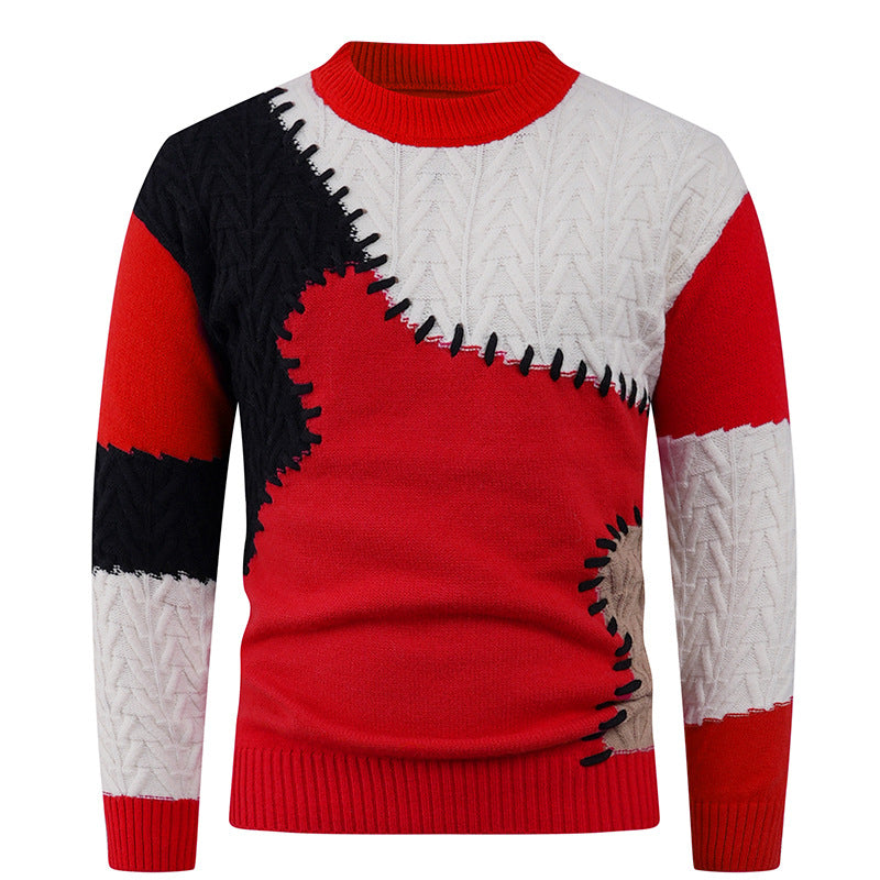 Herren Stilvoller Strickpullover mit einzigartigen geometrischen Mustern ModeGeist