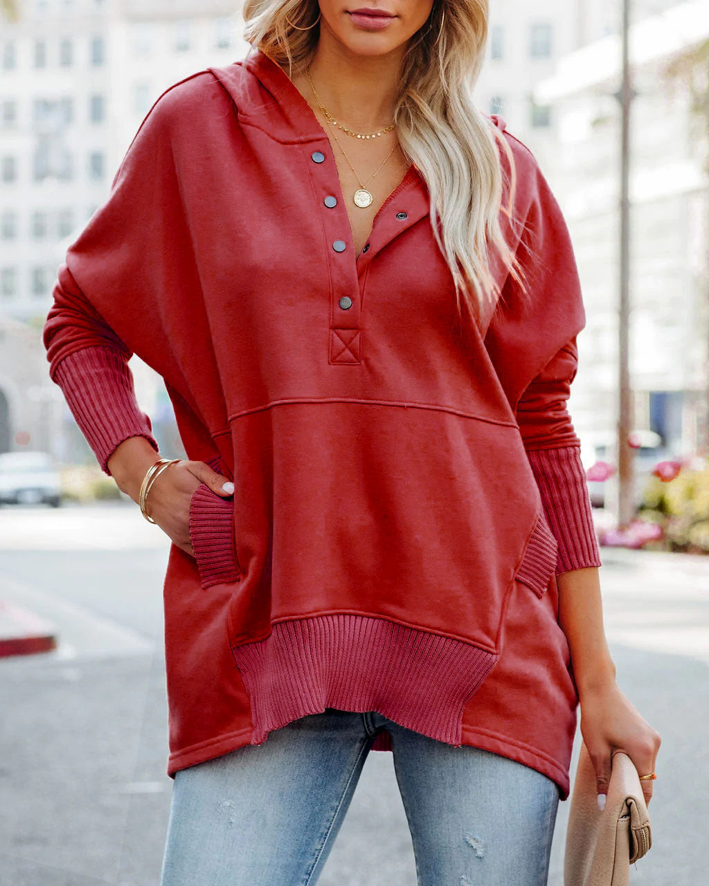 Damen Oversized Kapuzenpullover ModeGeist