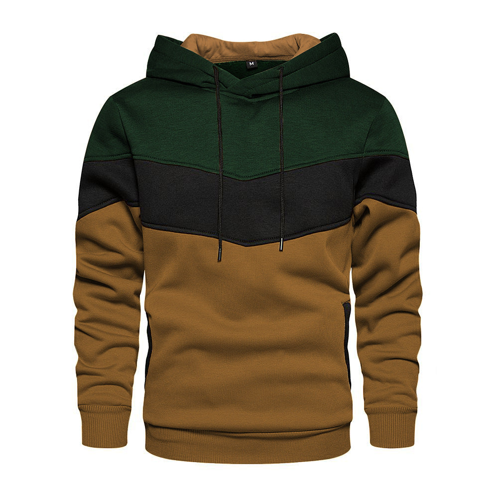 Herren modischer Kapuzenpullover mit geometrischem Farbdesign ModeGeist