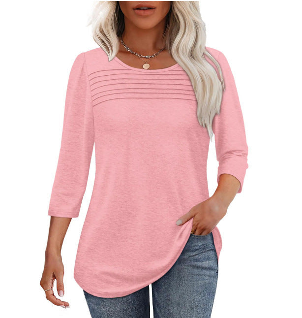 Damen Elegant geschnittenes Oberteil mit gerafften Details ModeGeist