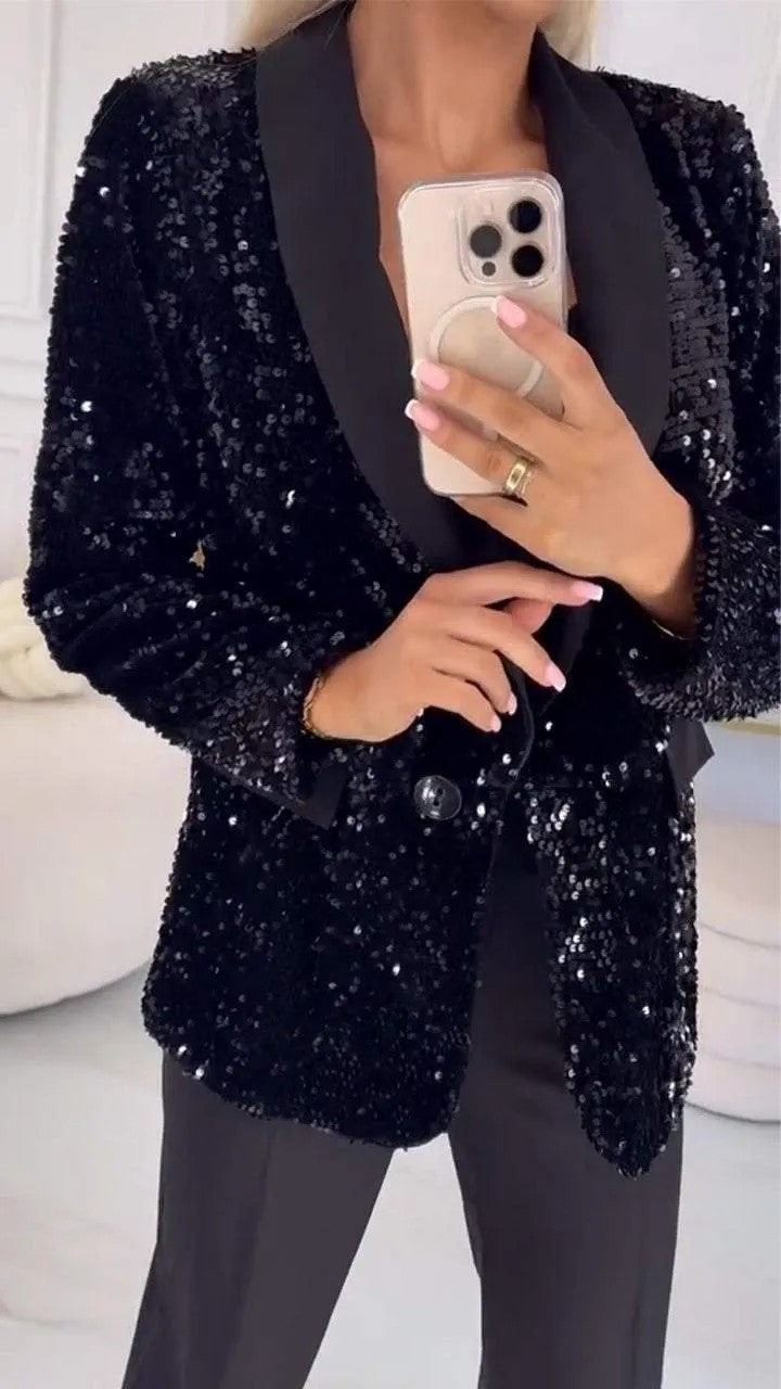 Damen Glitzernder Blazer ModeGeist
