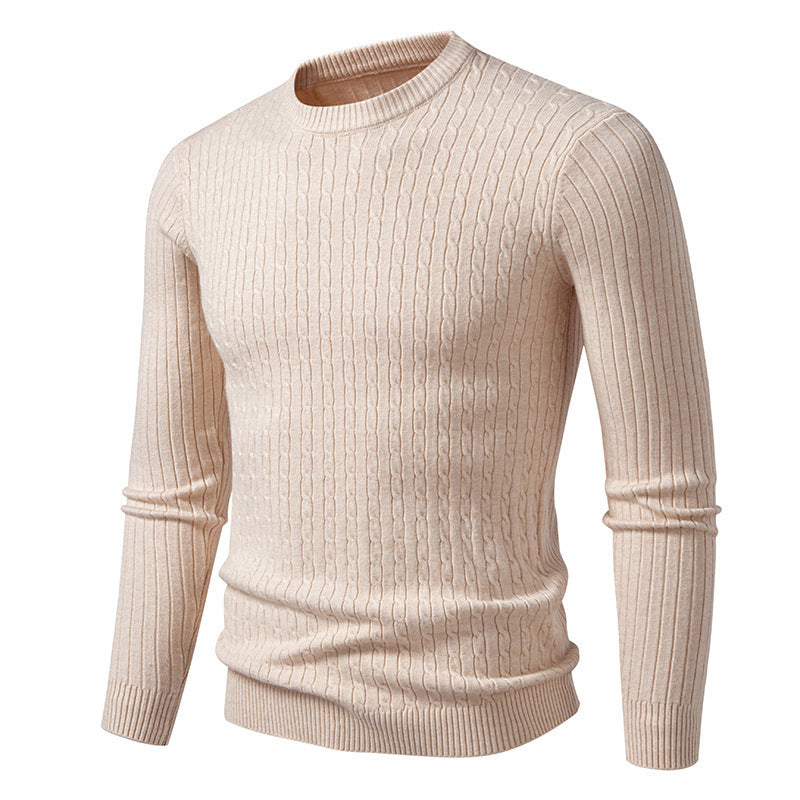 Herren Grobstrickpullover mit modernem Zopfmuster ModeGeist