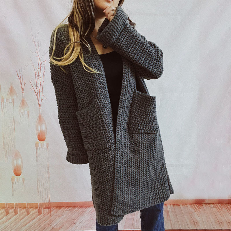 ModeGeist | Einfarbige Strickjacke