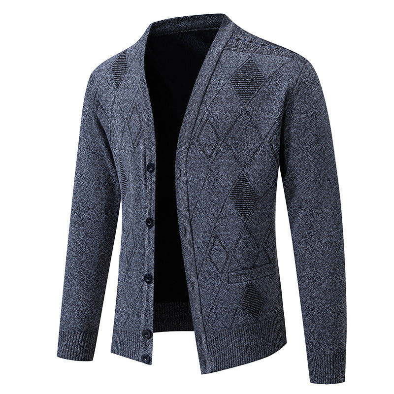 Herren Strickjacke mit eleganter Rautenstruktur ModeGeist