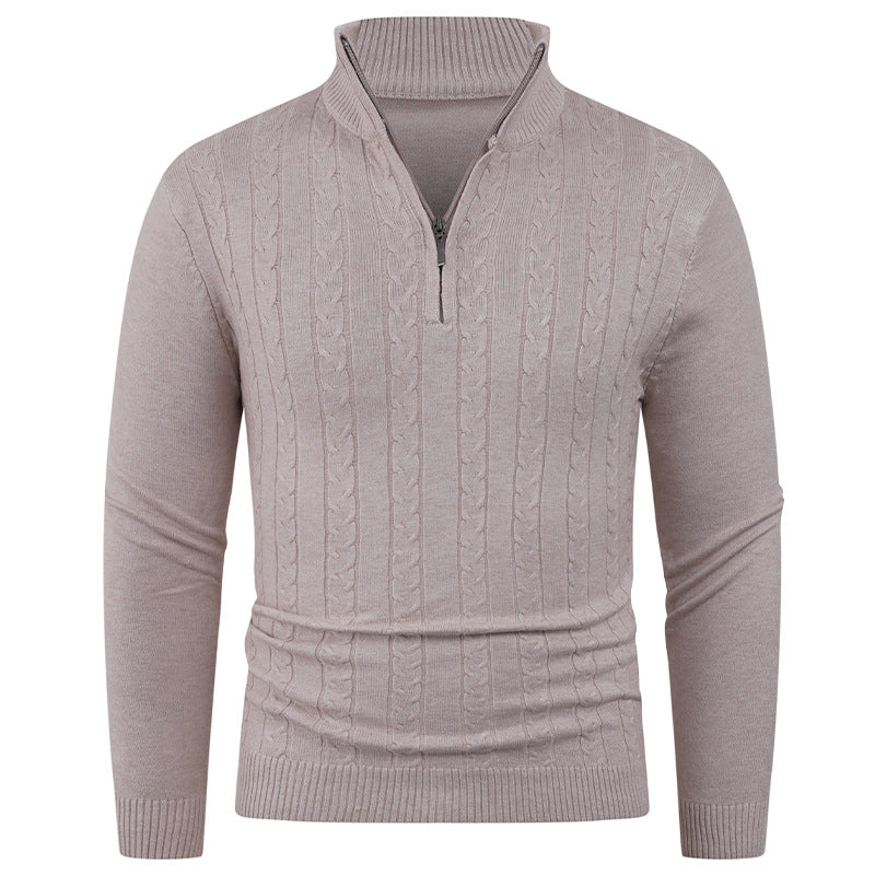 Herren Strukturierter Pullover mit ZIP-Kragen ModeGeist