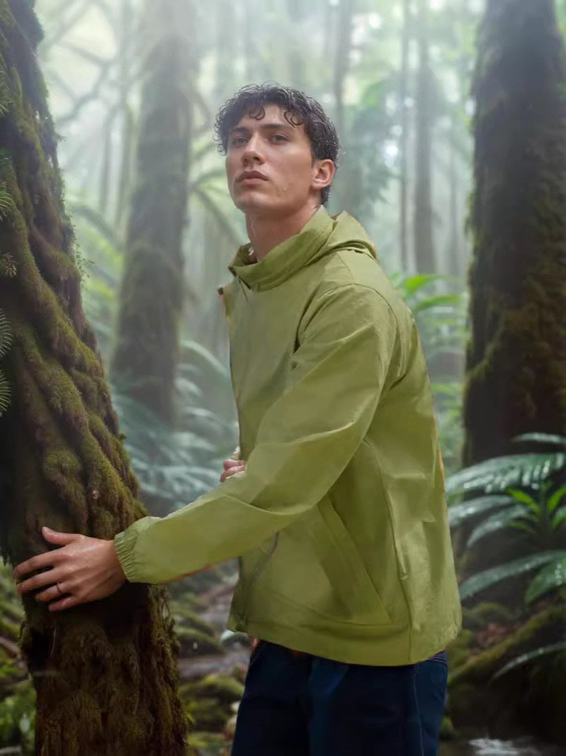 Herren wetterfeste Utility-Jacke mit verstellbarem Kapuzensystem ModeGeist