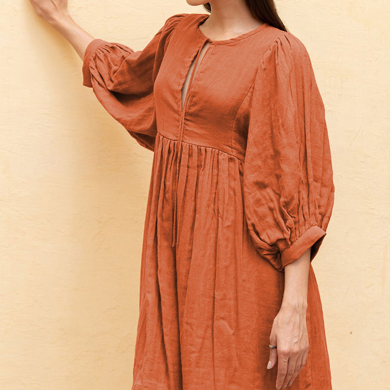 Leichtes Damen Sommerkleid mit weiten Ärmeln und fließendem Fall von MODEGEIST