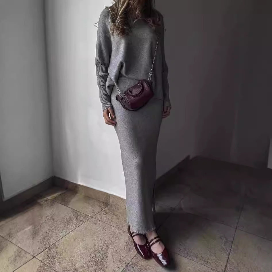 Damen Elegant gestricktes Maxikleid mit lässigem Schnitt ModeGeist