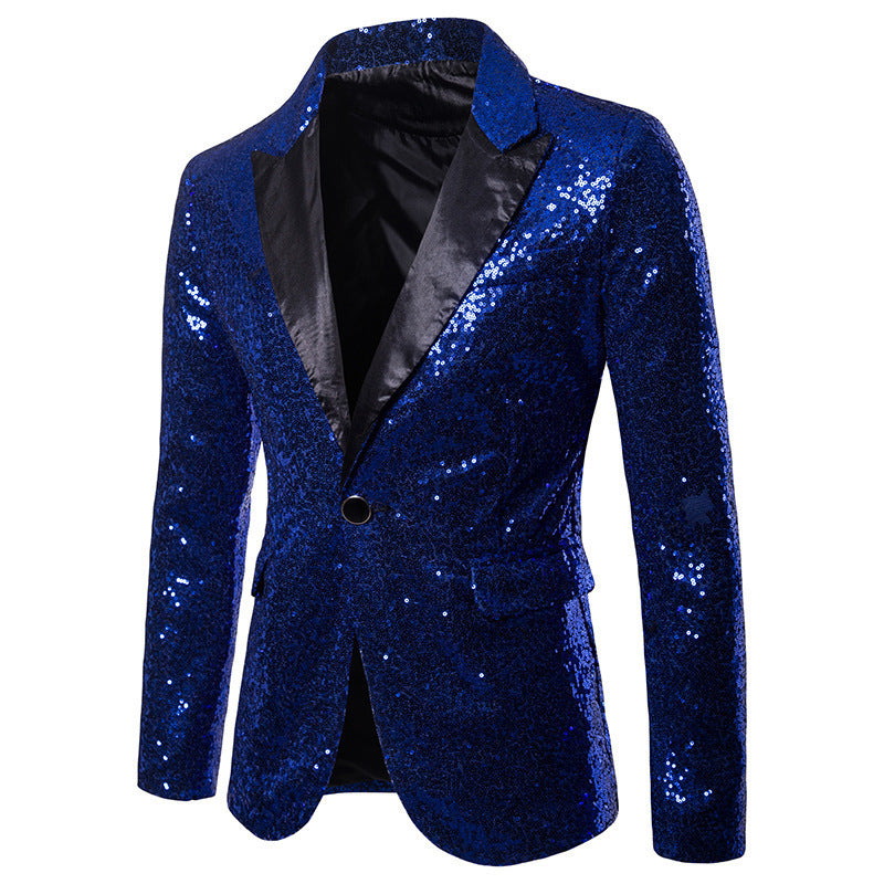 Herren Pailletten-Blazer mit modernem Schnitt und luxuriösem Glanz ModeGeist