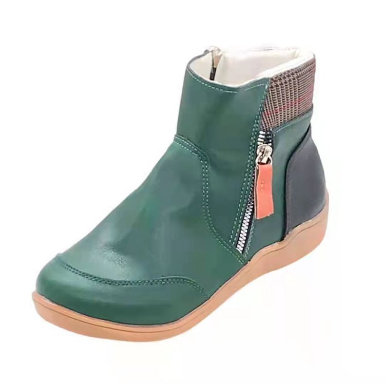 Damen modische Stiefeletten mit seitlichem Reißverschluss und komfortabler Sohle ModeGeist
