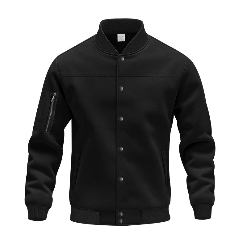 Herren modische Collegejacke mit praktischen Reißverschlusstaschen und elastischen Bündchen ModeGeist