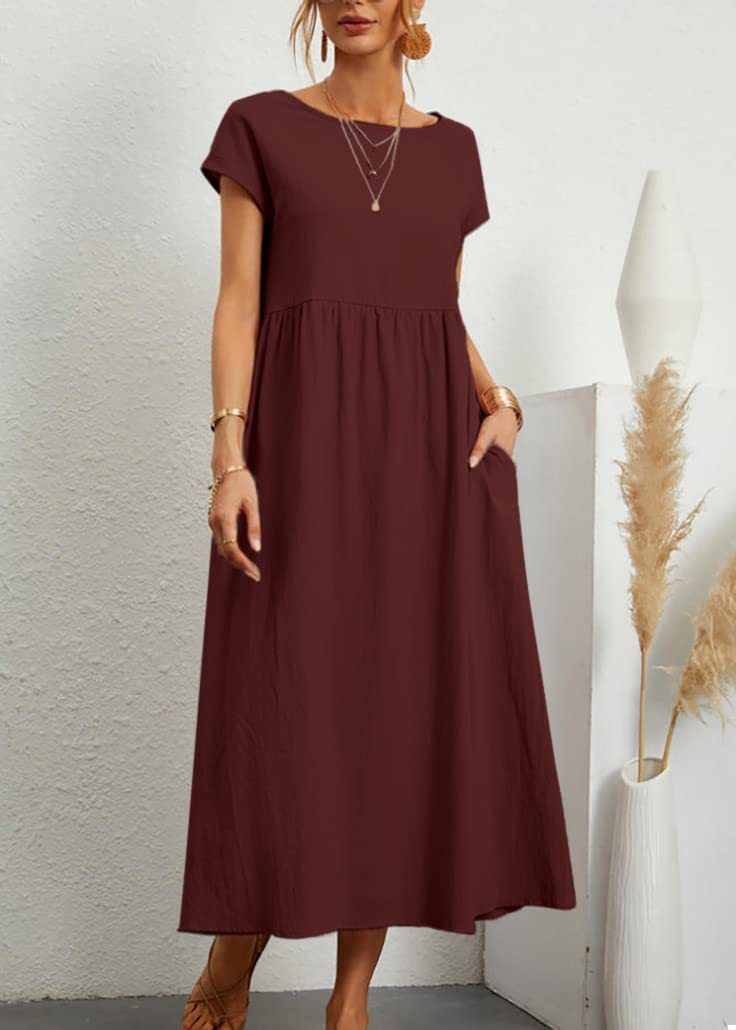 Damen Maxikleid aus leichtem, luftdurchlässigem Stoff ModeGeist