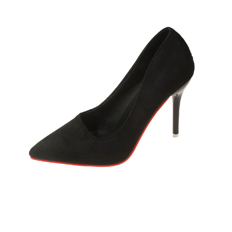 Damen Elegante spitze Pumps mit transparentem Absatz und weichem Obermaterial ModeGeist