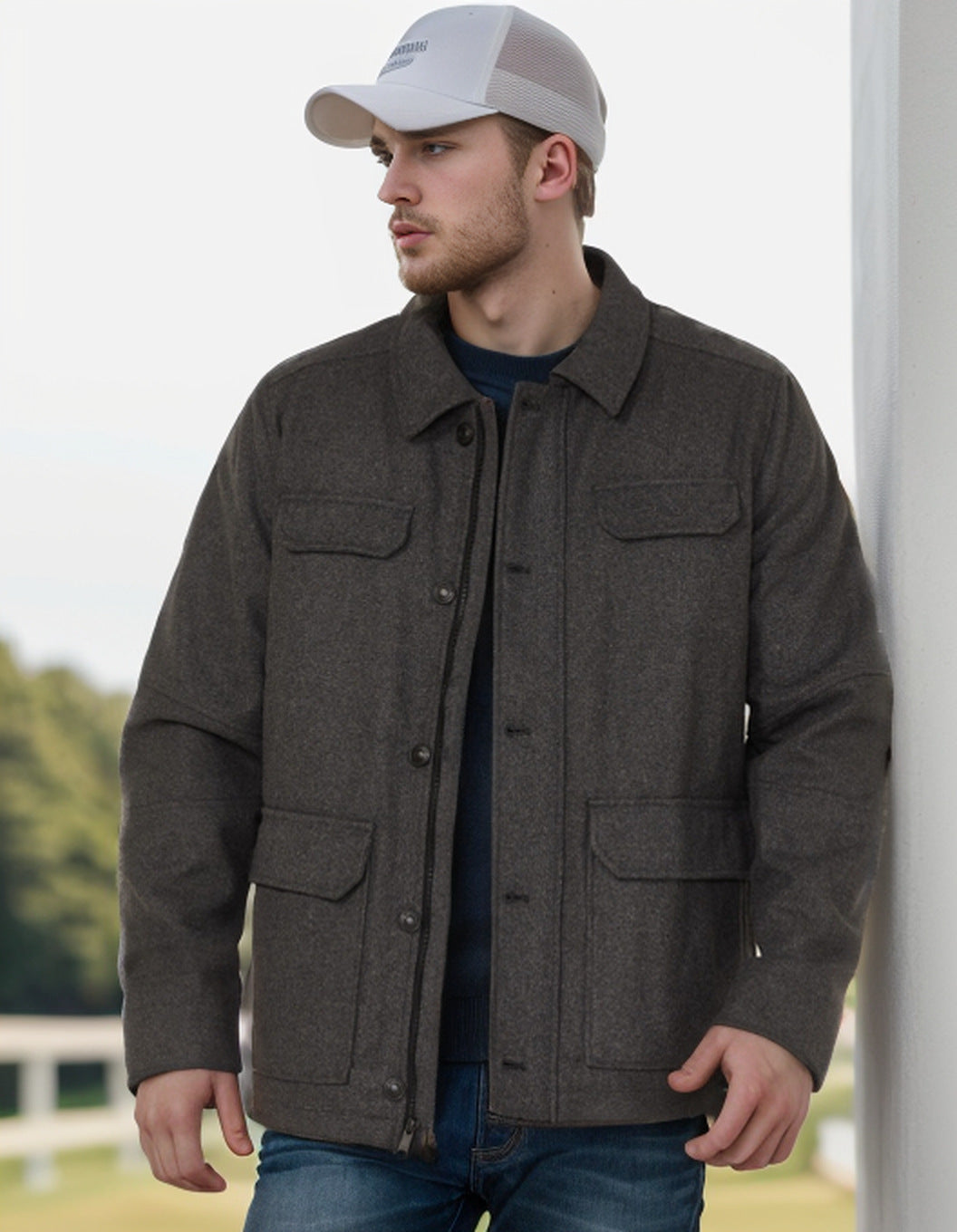 Herren lässige Flanelljacke ModeGeist