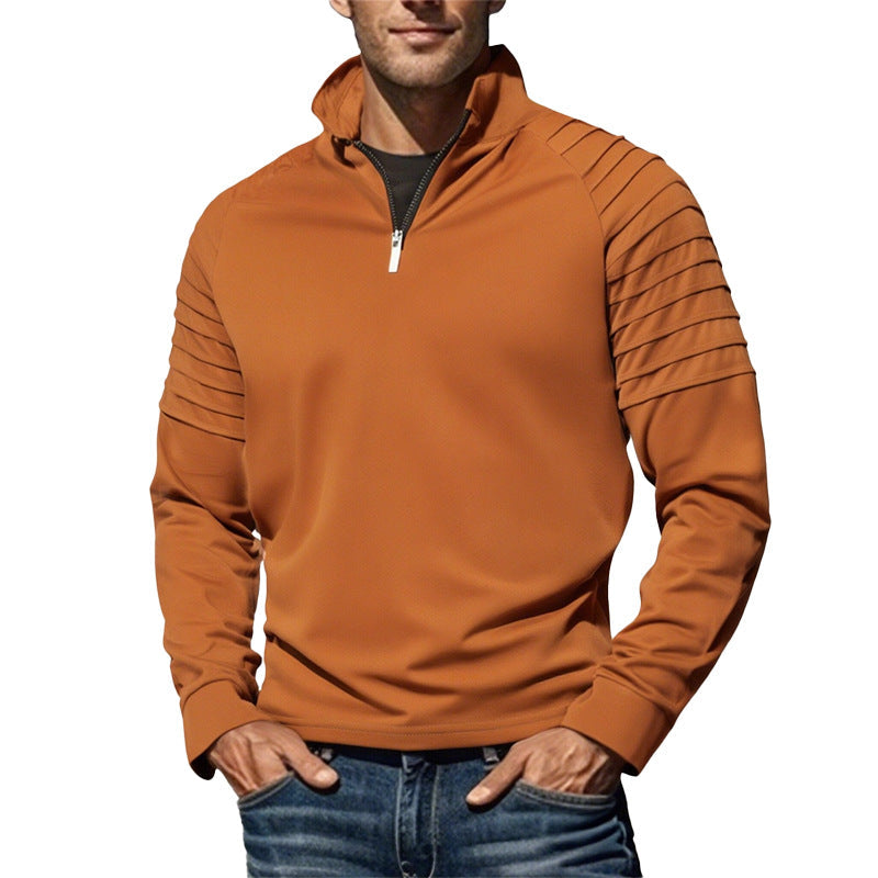 Herren Funktionspullover mit halbem Reißverschluss und modernem Design ModeGeist
