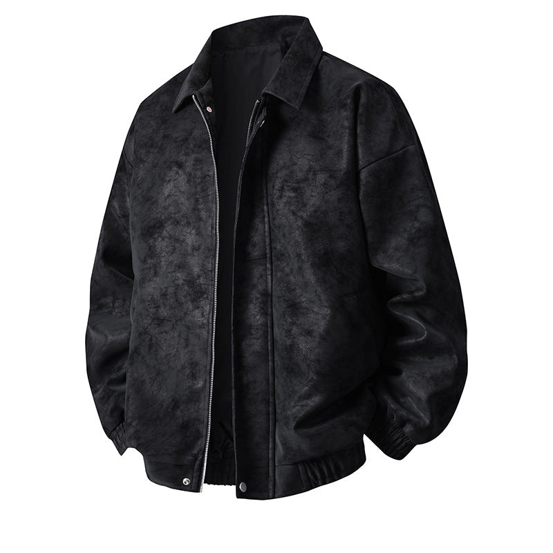 Herren Kunstleder-Bomberjacke mit lässigem Schnitt und praktischen Taschen ModeGeist