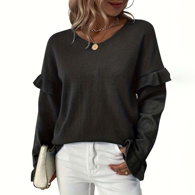 ModeGeist | Einfarbiger Strickpullover Für Kalte Tage