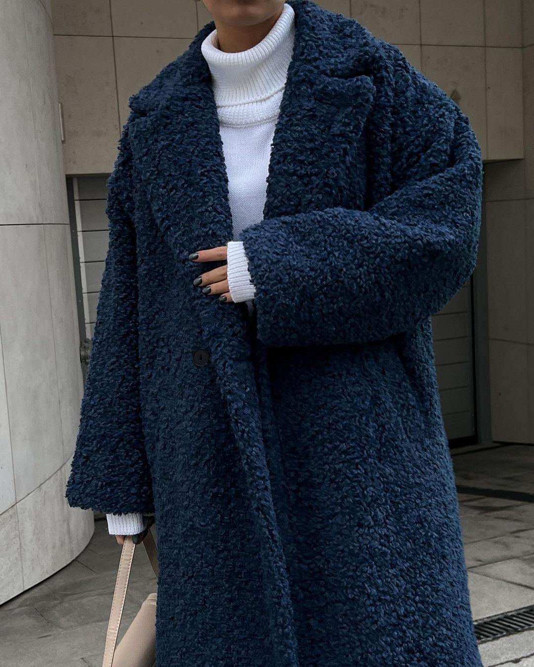 Damen Kuschelige Teddyfelljacke im eleganten Oversize-Design ModeGeist